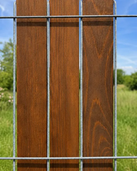 Șipcă lemn 60 cm pentru gard bordurat, finisaj Teak